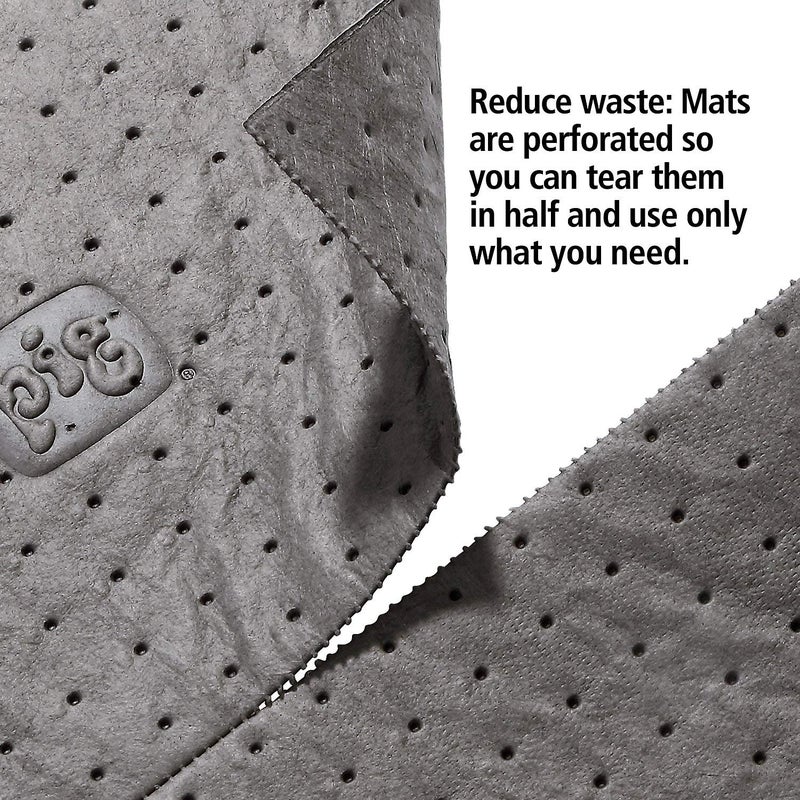 PIG Absorbent Mat Roll for Oil and Other Liquids | 1 Lightweight Mat Roll | 15" W x 50' L | Absorbs up to 3.3 gal per Roll | Gray | PM50435 - Image 3